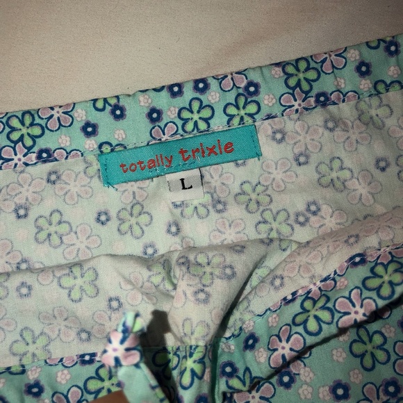 Floral Blue and Purple Skirt with Lace - Picture 4 of 6